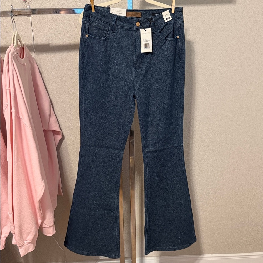 Judy Blue Dark Blue Sparkle Flare Jeans NWT 11/30